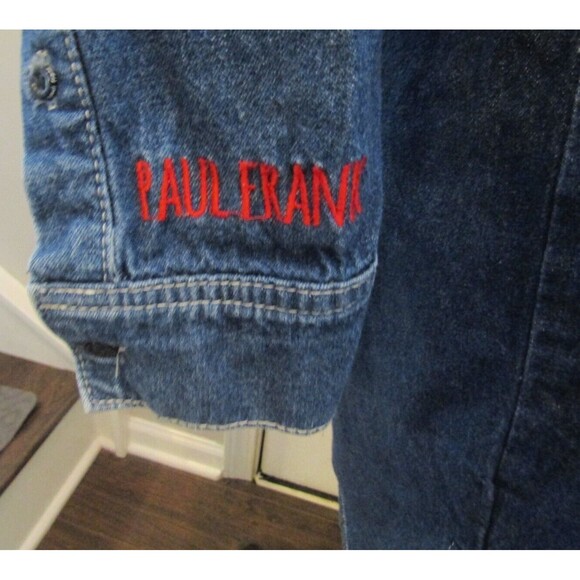 Paul Frank Denim Dress Vintage Blue Button Front Shirt Dress Side Slits Size M - Picture 8 of 9